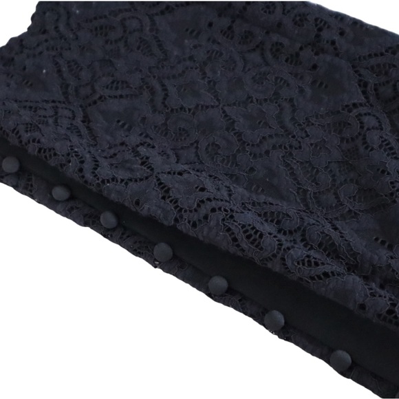 Jonathan Simkhai Suit Pants 4/S Women’s Lace High-Rise Straight Pants Black NWT - Picture 7 of 13